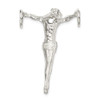 Lex & Lu Sterling Silver Polished Jesus Cross Chain Slide Pendant - 4 - Lex & Lu