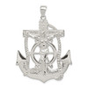 Lex & Lu Sterling Silver Polished Mariner Cross Pendant - Lex & Lu