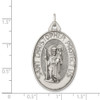 Lex & Lu Sterling Silver Antiqued Satin St. Christopher Medal - 3 - Lex & Lu