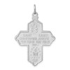 Lex & Lu Sterling Silver w/Rhodium & Gold-tone 4-Way Medal Cross Pendant - 4 - Lex & Lu