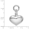 Lex & Lu Sterling Silver w/Rhodium Polished Puffy Heart Ash Holder Pendant - 4 - Lex & Lu