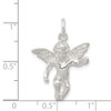 Lex & Lu Sterling Silver Polished Full Angel Figure 3-D Pendant - 3 - Lex & Lu