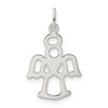 Lex & Lu Sterling Silver Polished Angel w/Heart Charm - 4 - Lex & Lu