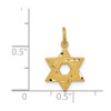 Lex & Lu Sterling Silver Gold-tone Engraved Small Jewish Star Pendant - 3 - Lex & Lu