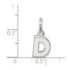 Lex & Lu Sterling Silver D Charm - 3 - Lex & Lu