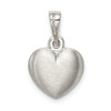 Lex & Lu Sterling Silver Satin Heart Pendant - 3 - Lex & Lu