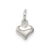 Lex & Lu Sterling Silver Polished Puff Heart Charm LAL106885 - Lex & Lu