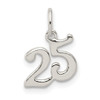 Lex & Lu Sterling Silver Polished 25 Charm - Lex & Lu