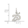 Lex & Lu Sterling Silver Polished 25 Charm - 3 - Lex & Lu