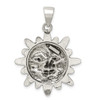 Lex & Lu Sterling Silver Antiqued Sun & Half Moon Face Pendant - 4 - Lex & Lu