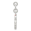 Lex & Lu Sterling Silver Polished Enamel Santa Charm - 2 - Lex & Lu