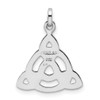 Lex & Lu Sterling Silver w/Rhodium Polished Celtic Symbol Pendant - 3 - Lex & Lu Lex & Lu Sterling Silver w/Rhodium Polished Celtic Symbol Pendant - 3 - Lex & Lu