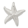 Lex & Lu Sterling Silver Polished & Textured Star Fish Chain Slide Pendant - Lex & Lu