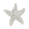 Lex & Lu Sterling Silver Polished & Textured Star Fish Chain Slide Pendant - 4 - Lex & Lu