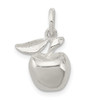 Lex & Lu Sterling Silver Polished Apple Pendant - Lex & Lu