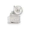Lex & Lu Sterling Silver Polished & Textured Photograph Pendant - Lex & Lu