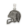 Lex & Lu Sterling Silver Antiqued Football & Helmet Pendant - 4 - Lex & Lu