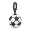 Lex & Lu Sterling Silver w/Rhodium & CZ 3D Soccer Ball Pendant LAL107058 - 4 - Lex & Lu