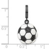 Lex & Lu Sterling Silver w/Rhodium & CZ 3D Soccer Ball Pendant LAL107058 - 5 - Lex & Lu