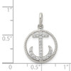 Lex & Lu Sterling Silver Polished CZ Anchor Pendant LAL107139 - 3 - Lex & Lu