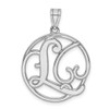 Lex & Lu Sterling Silver Fancy Script Initial L Charm - Lex & Lu