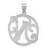 Lex & Lu Sterling Silver Fancy Script Initial N Charm - 4 - Lex & Lu