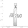 Lex & Lu Sterling Silver Jesus Cross extra Large Pendant - 4 - Lex & Lu