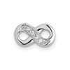 Lex & Lu Sterling Silver w/Rhodium CZ Infinity Slide Charm - Lex & Lu