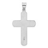 Lex & Lu Sterling Silver w/Rhodium Textured & Polished Cross Pendant - 3 - Lex & Lu