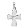 Lex & Lu Sterling Silver w/Rhodium White Created Opal Cross Pendant LAL107224 - 3 - Lex & Lu