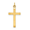 Lex & Lu Sterling Silver Gold-plated Polished and Satin Cross Pendant - Lex & Lu