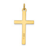 Lex & Lu Sterling Silver Gold-plated Polished and Satin Cross Pendant - 3 - Lex & Lu