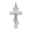 Lex & Lu Sterling Silver Polished Eastern Orthodox Cross Pendant - Lex & Lu