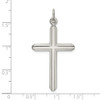 Lex & Lu Sterling Silver Polished Grooved Cross Pendant - 4 - Lex & Lu