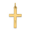 Lex & Lu Sterling Silver Gold-plated Polished and Texture Cross Pendant - 3 - Lex & Lu