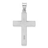 Lex & Lu Sterling Silver w/Rhodium Polished Cross Pendant LAL107264 - 3 - Lex & Lu