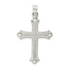 Lex & Lu Sterling Silver Textured Budded Cross Pendant - 3 - Lex & Lu