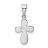 Lex & Lu Sterling Silver w/Rhodium Enamel & Glitter Fabric Cross Pendant - 3 - Lex & Lu