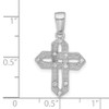 Lex & Lu Sterling Silver w/Rhodium CZ Woven Cross Pendant - 4 - Lex & Lu