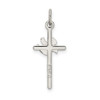 Lex & Lu Sterling Silver Polished and Satin Dove Cross Pendant - 3 - Lex & Lu