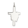 Lex & Lu Sterling Silver Polished and Satin Draped Cross Pendant - 3 - Lex & Lu