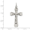 Lex & Lu Sterling Silver Satin and D/C INRI Crucifix Pendant - 4 - Lex & Lu