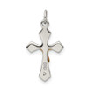 Lex & Lu Sterling Silver & Gold-plated Polished Satin & D/C Crucifix Pendant - 3 - Lex & Lu