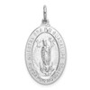 Lex & Lu Sterling Silver w/Rhodium Spanish Lady of Guadalupe Medal Pendant LAL107312 - Lex & Lu