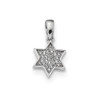 Lex & Lu Sterling Silver w/Rhodium CZ Star of David Pendant - Lex & Lu