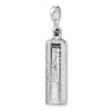 Lex & Lu Sterling Silver w/Rhodium Cylinder Ash Holder Pendant - 3 - Lex & Lu