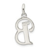 Lex & Lu Sterling Silver Polished Glitter Enamel Letter B Pendant - 3 - Lex & Lu