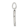 Lex & Lu Sterling Silver Polished Glitter Enamel Letter F Pendant - 2 - Lex & Lu
