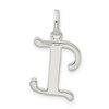 Lex & Lu Sterling Silver Polished Glitter Enamel Letter I Pendant - 4 - Lex & Lu