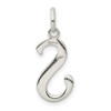 Lex & Lu Sterling Silver Polished Glitter Enamel Letter S Pendant - 4 - Lex & Lu